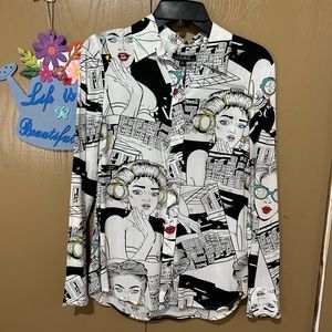 Charlie B Graphic Fashion Blouse S